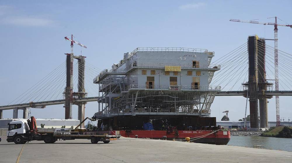 El Puerto de Sevilla avanza en el embarque de una nueva subestación eléctrica para Estados Unidos