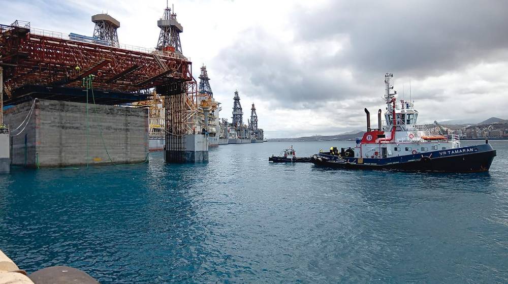 Las Palmas culmina el primer cajón para la prolongación del Muelle Nelson Mandela