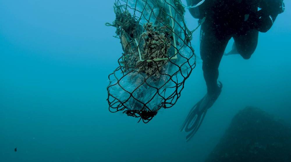 Valenciaport colabora con Oceanide en la limpieza de fondo marino y de la playa del Cabañal