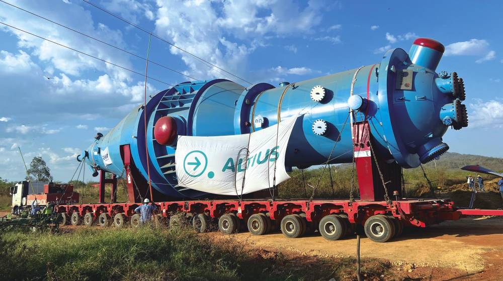 Altius transporta un reactor de grandes dimensiones entre Argentina y Bolivia