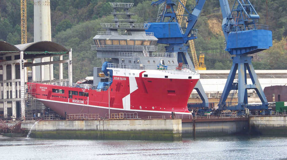 Zamakona Yards culmina con &eacute;xito la botadura del buque &quot;Ocean Falcon&quot; en el Puerto de Pasaia