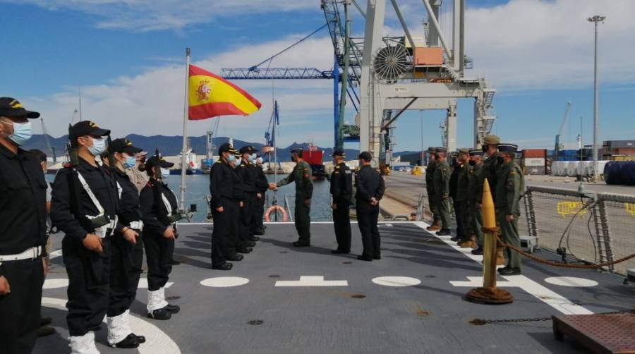 PortCastell&oacute; recibe a la fragata M&eacute;ndez N&uacute;&ntilde;ez por la operaci&oacute;n Eagle Eye 21-03.