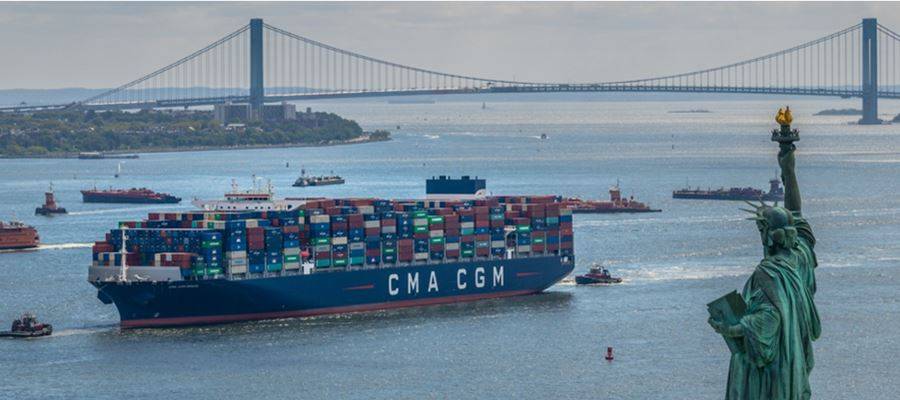 El &ldquo;CMA CGM Brazil&rdquo; tiene 366 metros de eslora, 51 de manga y 15.072 TEUs de capacidad.