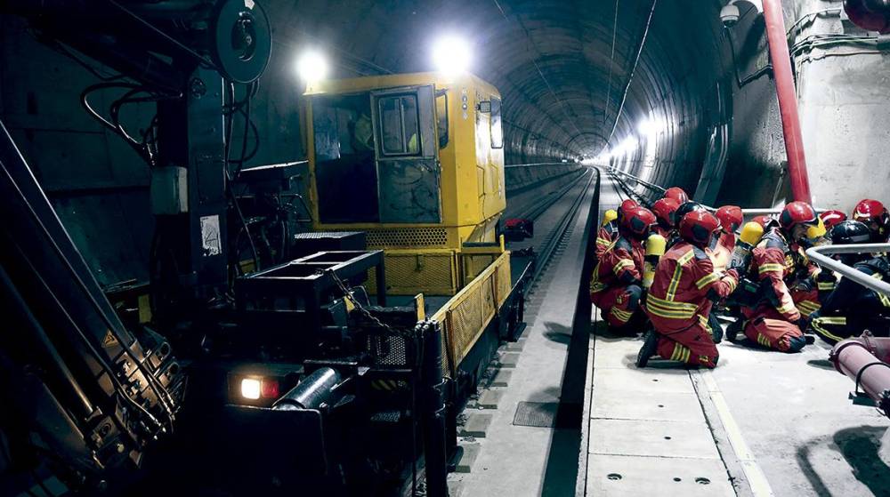 Primer simulacro en un túnel de alta velocidad con un mercancías en España