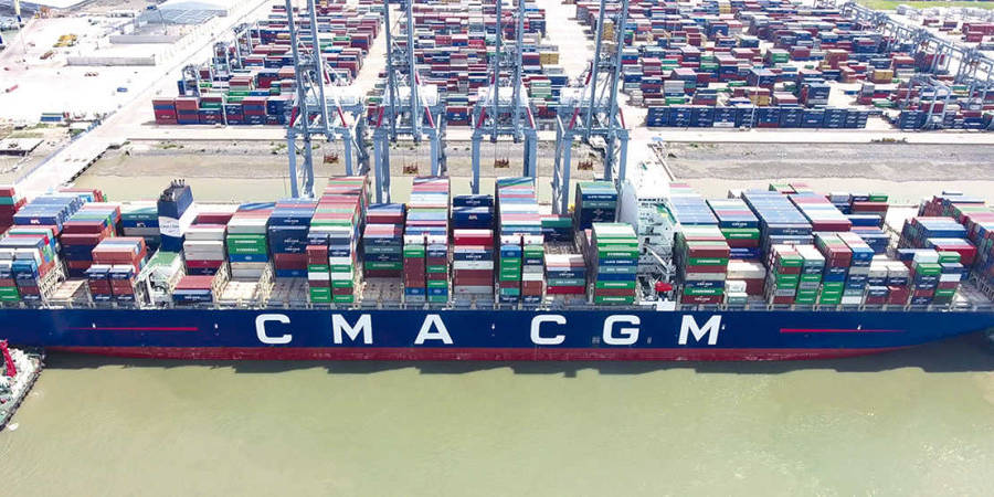 El &ldquo;CMA CGM Marco Polo&rdquo; lleg&oacute; a la terminal el pasado 11 de enero.