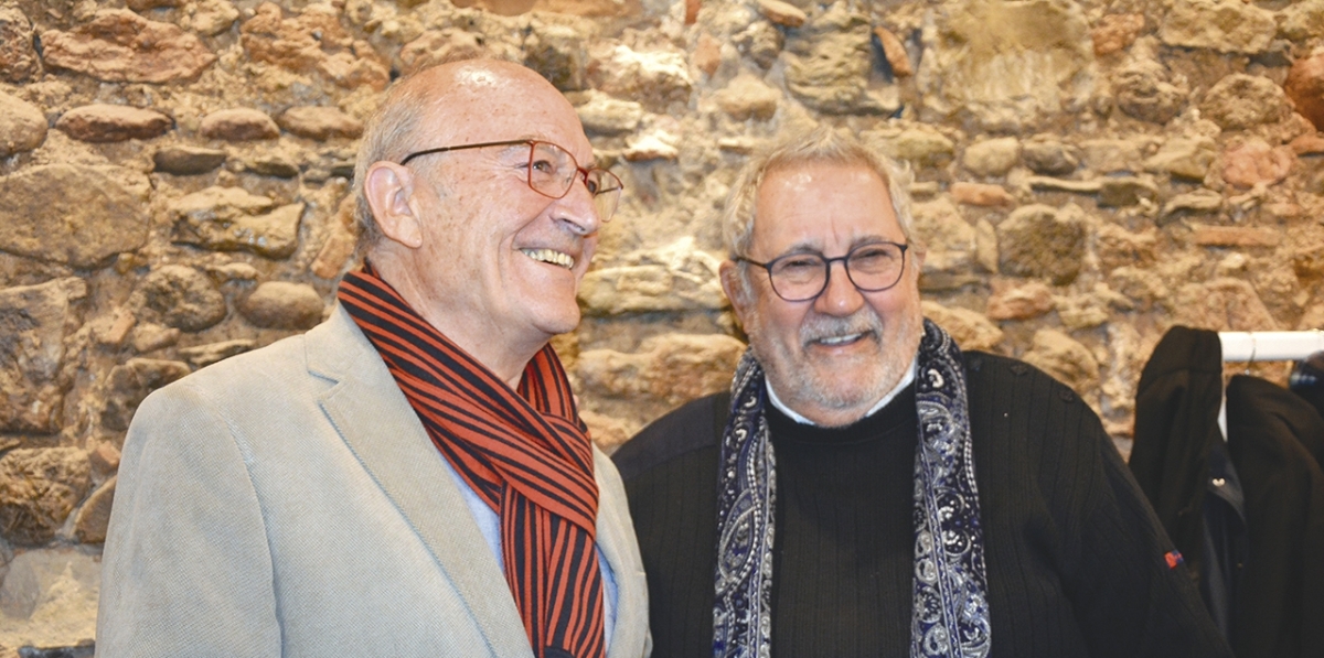 Jaume Altisent, ex presidente del Club del Transitario Marítimo junto a Javier Vidal, presidente de la Asociación de Empresas Estibadoras Portuarias de Barcelona. Foto J.C.P.