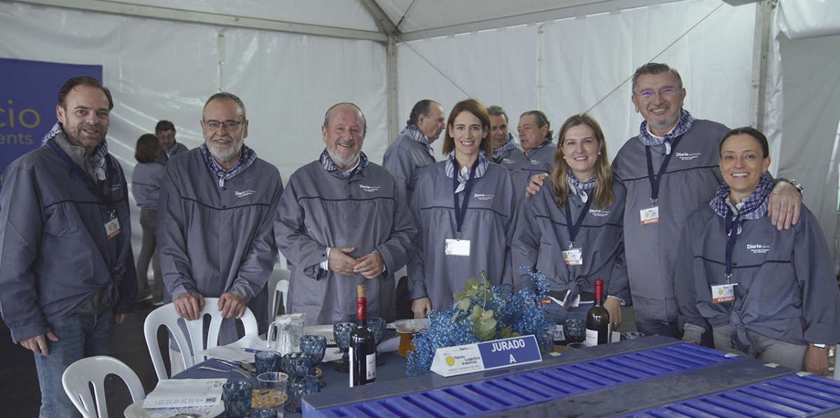 Jurado A: Alfredo Soler, presidente de Propeller Valencia; Julio Fernández, director general de ASECOB; Julio Carrasco,presidente de ASECOB; Pilar Gascó, Grupo Diario; Paula Casais, gerente de la Asociación Naviera Valenciana; CarlosPrades, presidente de la FVET; y Jara Salor, Chief Legal Officer de Martico Reefer Solutions.