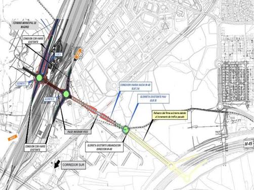 Mitma formaliza el contrato para la redacci&oacute;n del proyecto de acceso viario a la terminal intermodal de mercanc&iacute;as de Vic&aacute;lvaro desde la autopista M-45.