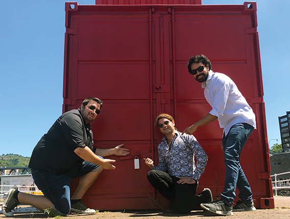 Ferran Guasch, CTO de Shellock; Carlos Garces, CEO, y Omar Calder&oacute;n CPO de la startup.