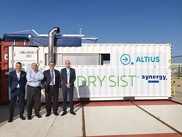 Jorge Rodriguez (Altius); Miguel Servitje (Synergy); Joaquin Herrera (Altius); y Pablo Garc&iacute;a (Synergy).