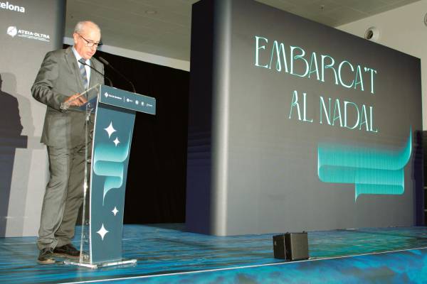 $!El presidente de Port de Barcelona, José Alberto Carbonell, realizó su primer discurso en el Cóctel de Navidad. Foto M.V