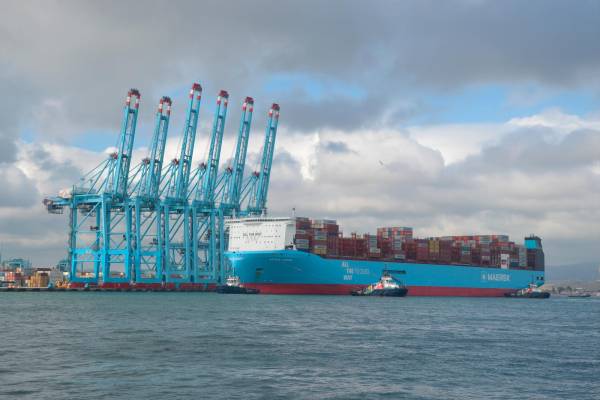 $!Llegada a Algeciras del “Astrid Maersk”.