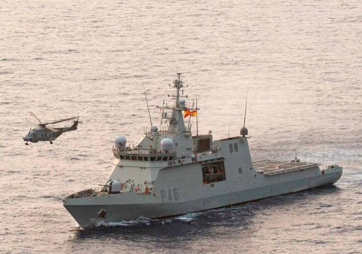 Buque “Furor” en el Golfo de Guinea. Foto: Armada Española