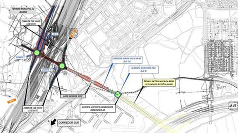 Mitma adjudica el contrato para la redacci&oacute;n del proyecto de acceso viario a la terminal intermodal de mercanc&iacute;as de Vic&aacute;lvaro desde la autopista M-45.