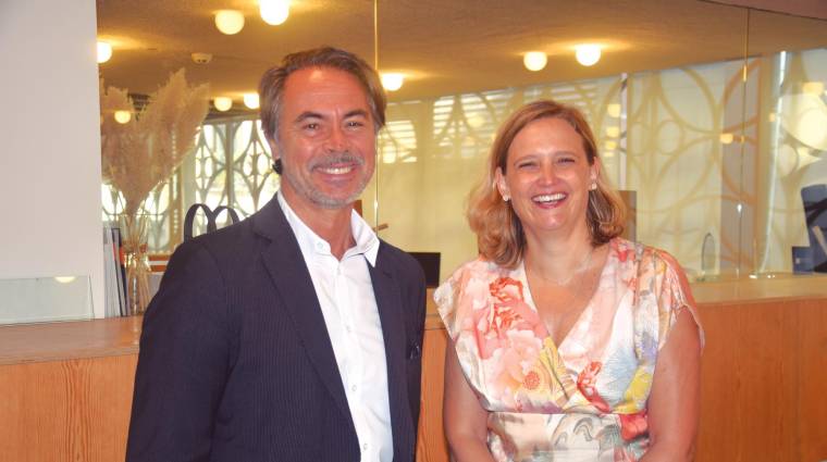 Alfredo Serrano, director general de CLIA España, y Marie Caroline Laurent, directora general de CLIA Europa. Foto M.J.