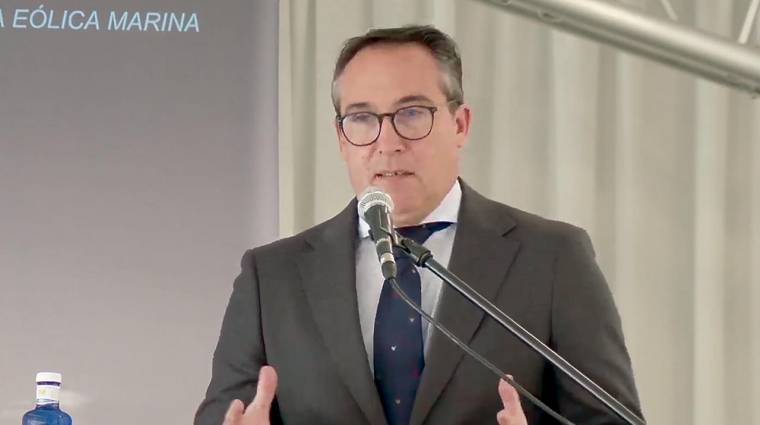 Rubén Ibáñez, presidente de la Autoridad Portuaria de Castellón, durante la inauguración de la jornada.