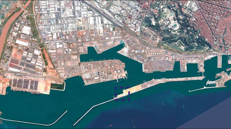La futura terminal de ferrys ocupará el extremo sur del muelle Adossat.