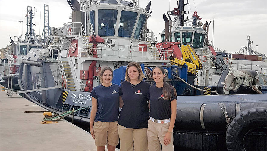 Boluda Towage incorpora por primera vez a tres mujeres a su tripulaci&oacute;n de remolcadores