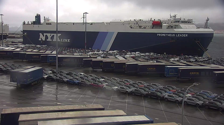 Esta ma&ntilde;ana atrac&oacute; en la terminal Ro-Ro de Bouzas el &quot;Prometheus Leader&quot;.