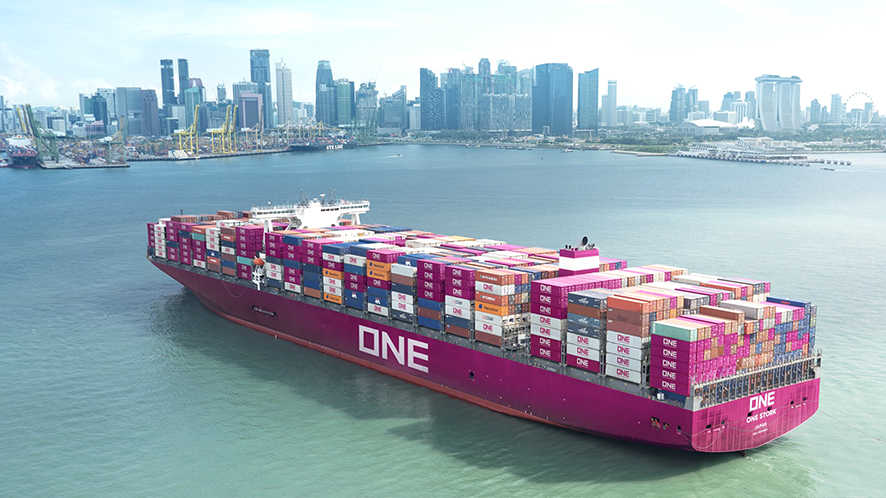 El &ldquo;ONE Stork&rdquo;, primer buque de 14.000 TEUs de ONE, hizo hace unos d&iacute;as su escala inaugural en Hong Kong.