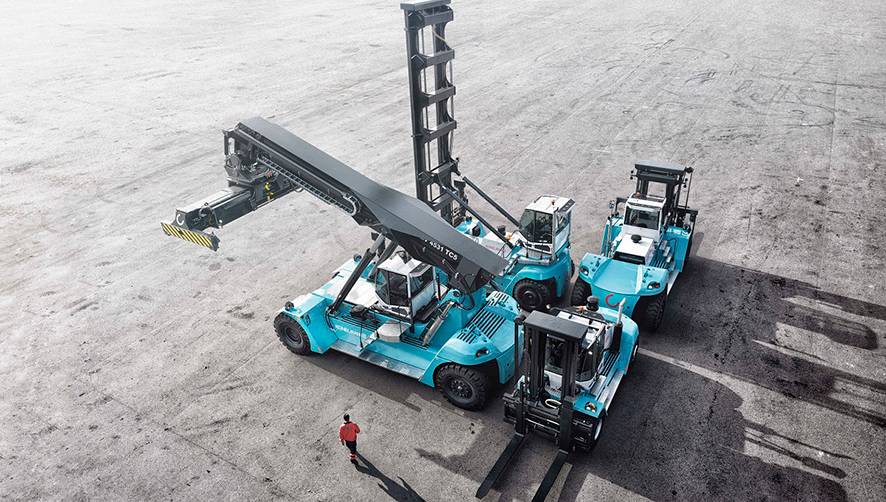 Imagen de las carretillas elevadoras de Konecranes.