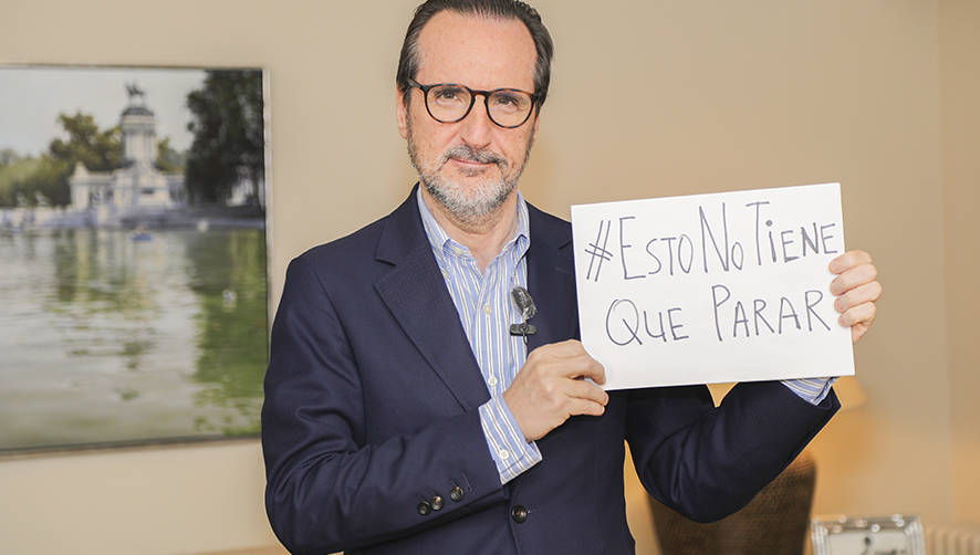 Francisco Aranda, presidente de UNO, se suma a la campa&ntilde;a &quot;Esto no tiene que parar&quot;.