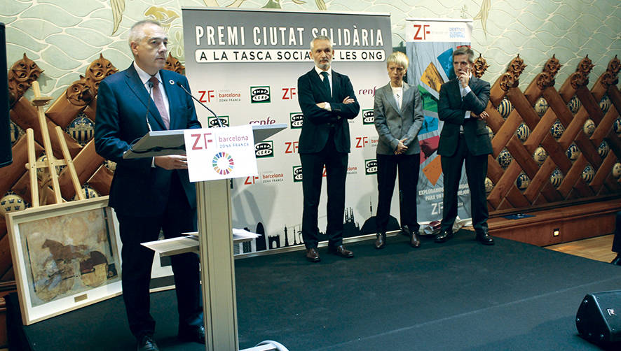 El Consorci de la Zona Franca de Barcelona y Onda Cero Catalunya, con el apoyo de Renfe reconocen la labor de las ONGs. Foto A.Tejera.