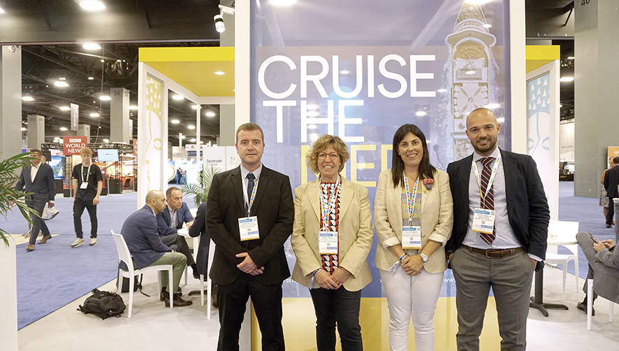 Jordi Batall&eacute;, port operations de los puertos de Palam&oacute;s y Roses; Anna Barcel&oacute;, destination manager Costa Brava Cruise Ports; Silvia Romero, directora de Turismo de Palam&oacute;s, y Jordi Caball&eacute;, secretario general de MedCruise.