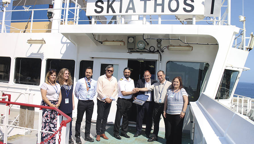 El &ldquo;Skiathos I&rdquo; de Marfret escala por primera vez en Barcelona dentro del nuevo servicio MEDCAR