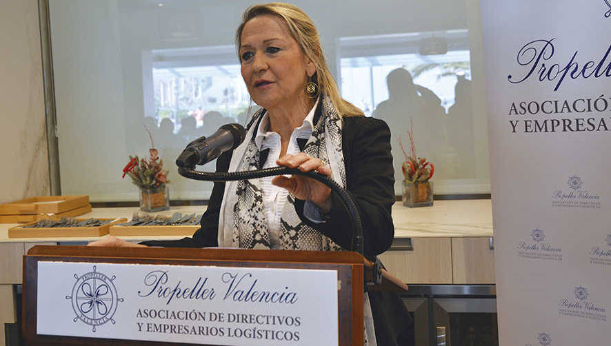 La eurodiputada Inmaculada Rodr&iacute;guez-Pi&ntilde;ero, durante su intervenci&oacute;n en Propeller Valencia el pasado mes de febrero.