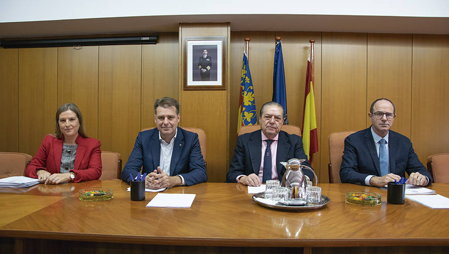 Desde la izquierda: Paula Casais, gerente; Ignacio Ballester, vicepresidente; Vicente Boluda Fos, presidente; y Gustavo Ferrer, vicepresidente de la ANV. Foto Alba Prado.