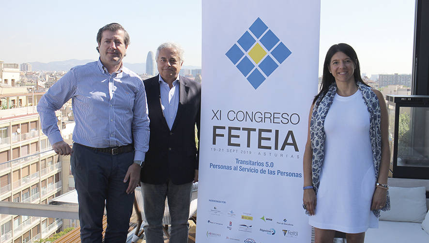 Ivan Ojeda, presidente ATEIA-OLTRA Asturias, Enric Tic&oacute;, presidente FETEIA-OLTRA, Blanca Guitart, directora general FETEIA-OLTRA. Foto A. Tejera.