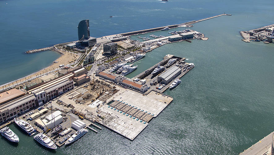 Imagen a&eacute;rea del Port de Barcelona.