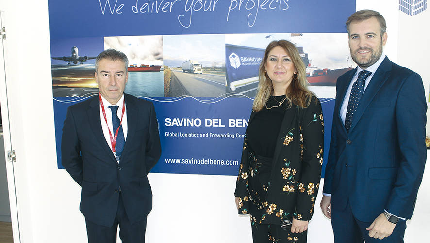 Desde la izquierda: Juan Mart&iacute;n, director de Desarrollo de Negocio de Savino del Bene; Pilar Escrich, &aacute;rea manager de Savino del Bene en Estados Unidos y Canad&aacute;; Carlos Cabedo, responsable comercial para Latinoam&eacute;rica de Savino del Bene. Foto J.P.