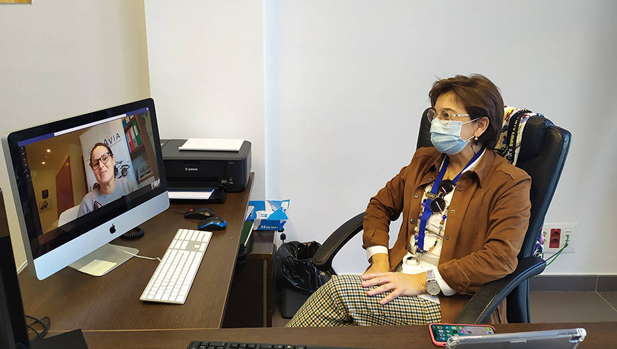 Elena Lluch, gerente de AVIA, y Blanca Mar&iacute;n, directora general de Aerocas.