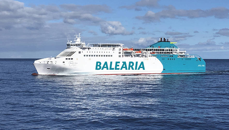 Bale&agrave;ria inicia la remotorizaci&oacute;n del ferry &quot;Mart&iacute;n i Soler&quot; para que pueda navegar a gas natural.