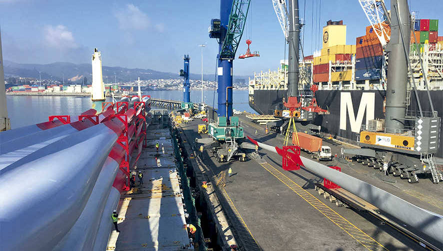 La carga llegar&aacute; desde Bilbao al puerto chileno de Lirqu&eacute;n con destino al Parque E&oacute;lico San Gabriel de Acciona Energ&iacute;a.