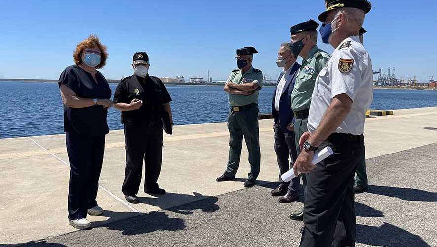 La delegada del Gobierno en la Comunitat Valenciana, Gloria Calero, ha visitado este viernes el recinto del Puerto de Val&egrave;ncia.