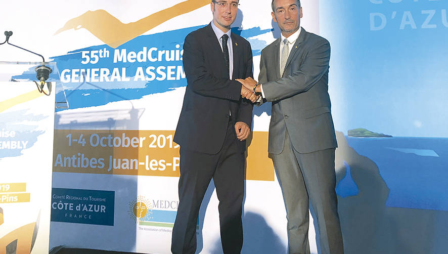 Jordi Masquef, vicepresidente del Patronato de Turismo Costa Brava Girona; y Joan Pere G&oacute;mez, gerente de Ports de la Generalitat.