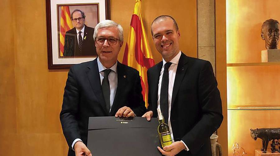 Josep F&egrave;lix Ballesteros, alcalde de Tarragona, y Josep Maria Cruset, presidente del Puerto de Tarragona.