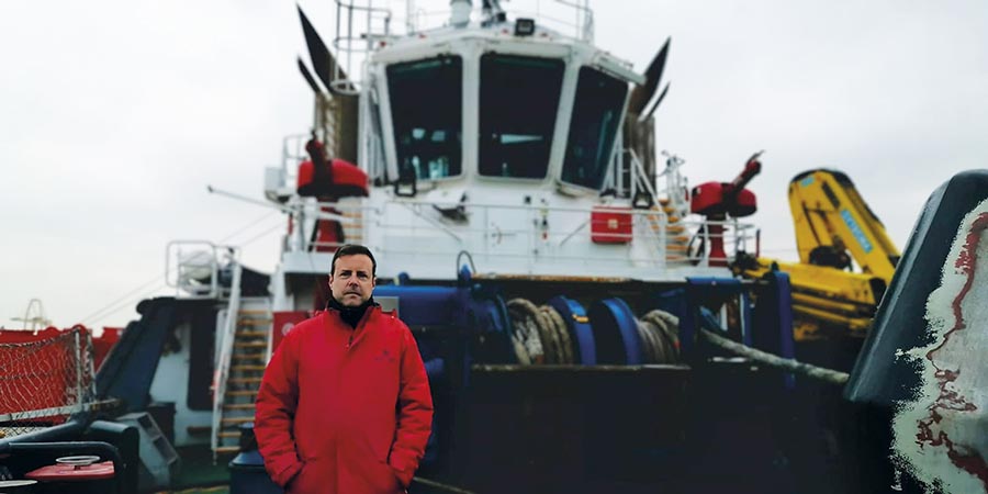 Jos&eacute; Ram&oacute;n Bellido, patr&oacute;n de Remolcadores Boluda en el puerto de Valencia.