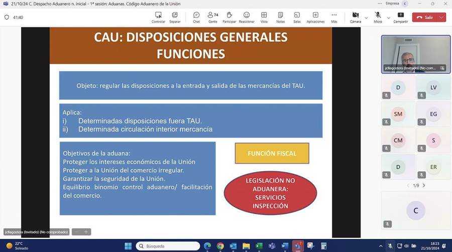 El COACAB inicia la 12ª edición de su Curso de Despacho Aduanero con un récord de alumnos