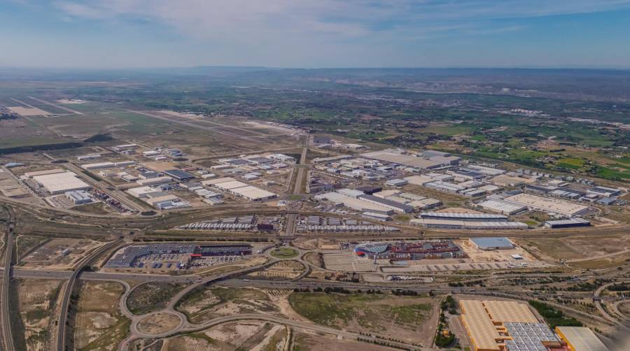 Vista aérea de la Plataforma Logística de Zaragoza (PLAZA).