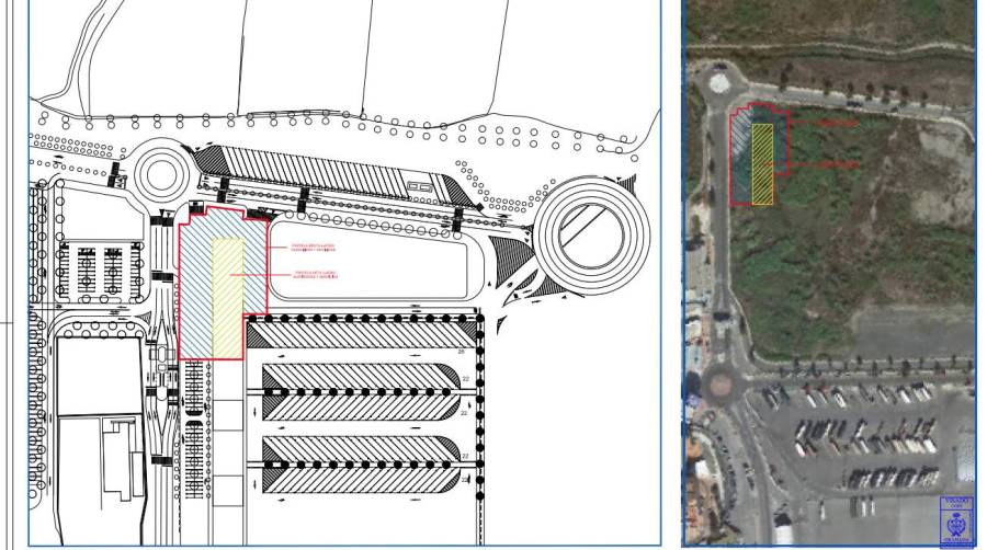 Ubicación de la nueva estación de servicio en el Puerto de Motril.