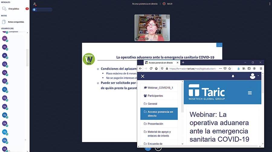 TARIC alcanza el aforo completo en sus webinar sobre aduanas