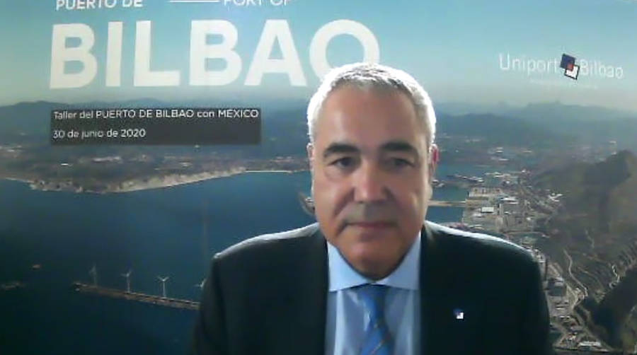 El presidente de UniportBilbao, F. Jaber Bringas, expres&oacute; el deseo de la comunidad portuaria bilba&iacute;na de recuperar el contacto personal con las empresas del exterior.