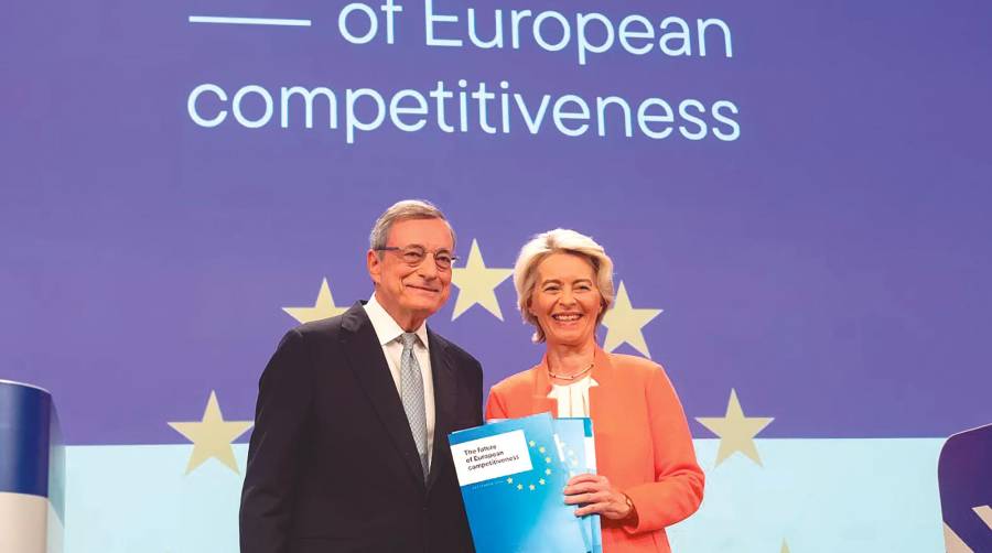 El expresidente del Banco Central Europeo y ex primer ministro de Italia, Mario Draghi, recibió el encargo del informe “El futuro de competitividad europea” de la presidenta de la Comisión, Ursula von der Leyen.