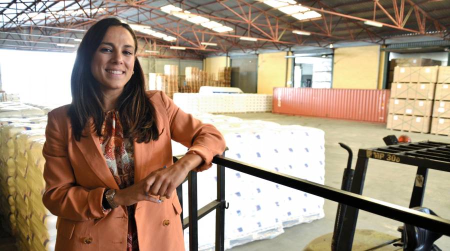 Elena Talavera, cogerente de Grupo Sertranin, en las instalaciones del operador en Valencia. Foto R. T.