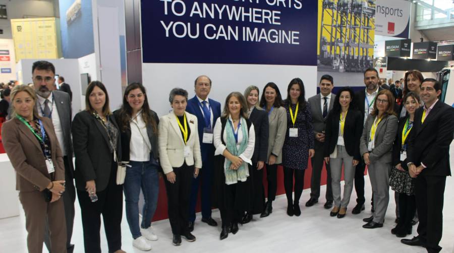 Un total de 16 autoridades portuarias exponen la oferta del sistema portuario español en el stand de Puertos del Estado en el Pabelón B4 de München Messe. Foto J.P.