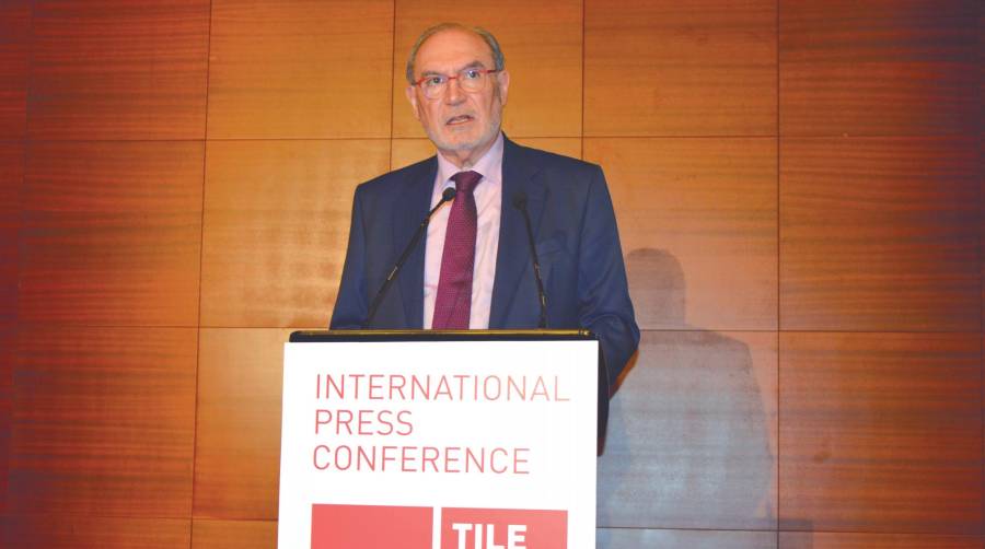 Vicente Nomdedeu, presidente de ASCER, durante la presentación de resultados de ayer. Foto J.C.P.